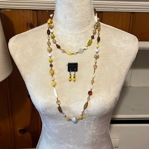 Beautiful beaded necklace and earrings
